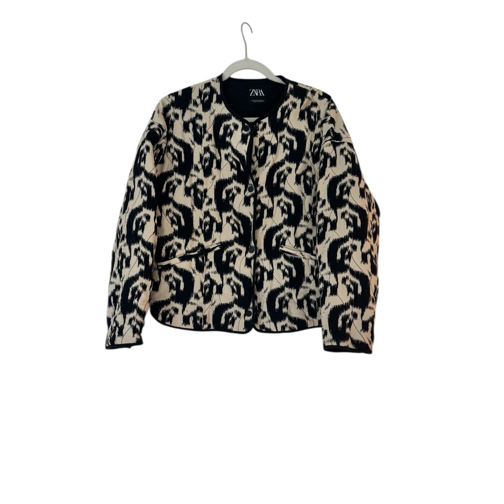Zara Patterned Women's Snap Front Jacket - image 1